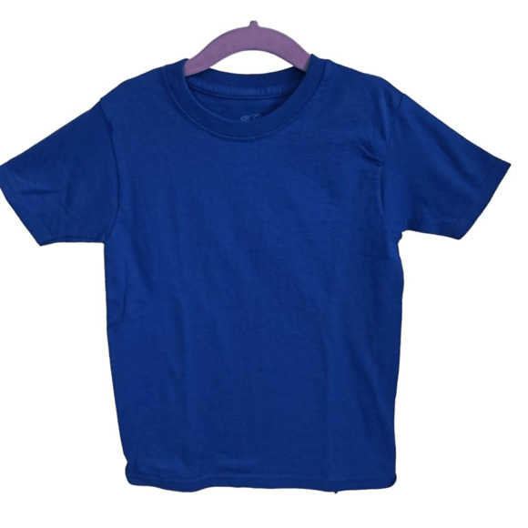 Fruit of the Loom Kids Size xs 4-5 Blue Short Sleeve Tee Classic 100% Cotton - Picture 1 of 4